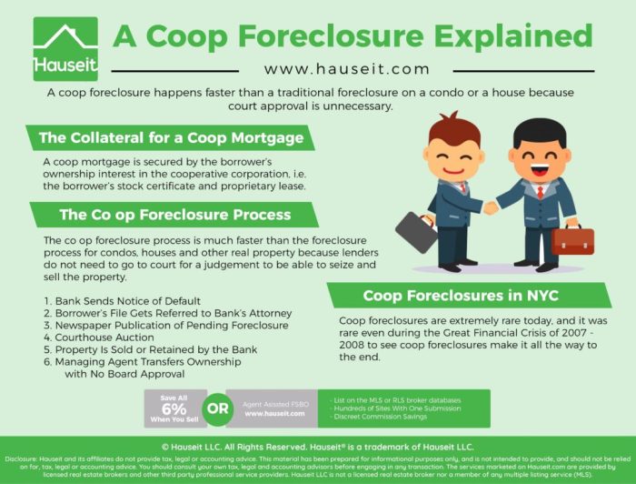 Foreclosure laws for cooperatives